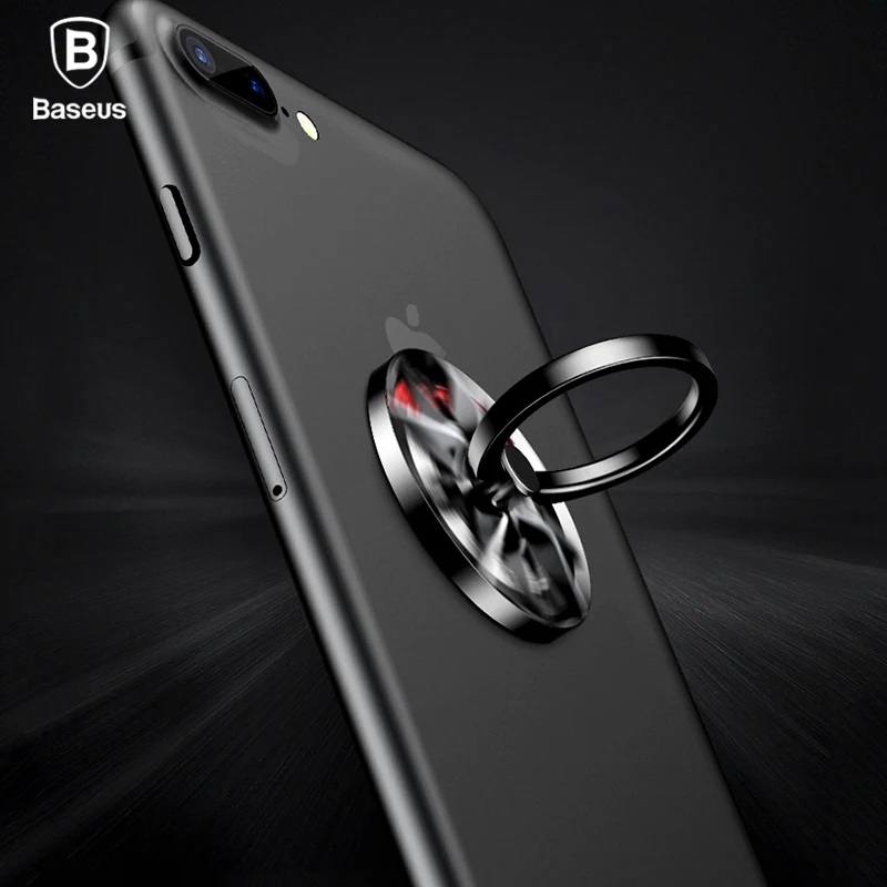 Baseus New Hand spinner Ring Phone Holder Universal Luxury Finger Ring Stand For iPhone X 8 7 Samsung S8 S9 all Smart Phone