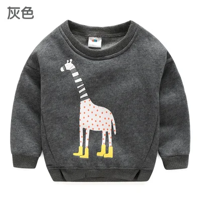Autumn Winter Warm 2-10 Years Old Children Long Sleeve Cartoon Animal Print Kids School Baby Handsome Boy Fleece Sweatshirt kids sweater,kids hoodie sweatshirts