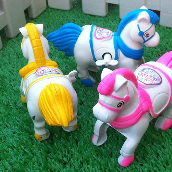 A29 пластиковые заводные весенние ветрозащитные игрушки в форме лошади подарок для детей F20