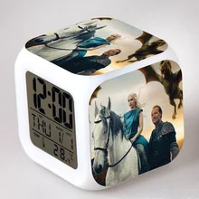 Gamen of Thrones Сезон 8 будильник фигурка игрушки со светодиодной изменение цвета освещения проекционная лампа Аниме Дети сенсорный игрушки школьный сезон