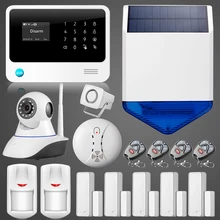 Chuangkesafe Inglés/Ruso/Español/Chino dispositivo G90B WiFi GSM GPRS Wireless Intruder sistema de alarma Antirrobo + IP cámara