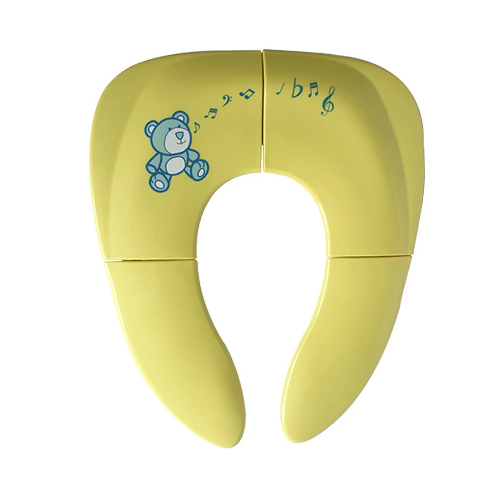 Baby Travel Folding Potty Seat Pad Toddler Portable Toilet Training Seat Mat Children Urinal Pot Cushion Dropshiping - Цвет: Yellow