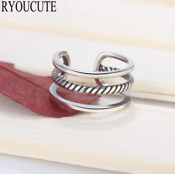 

New Arrivals 925 Sterling Silver Multilayer Rings for Women Adjustable Wedding Ring Fashion Jewelry