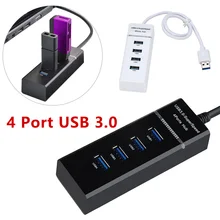 Адаптер USB 4 порта s высокоскоростной Высокоскоростной 4-портовый USB 3,0 мульти-Сплиттер расширение для настольного ПК ноутбука