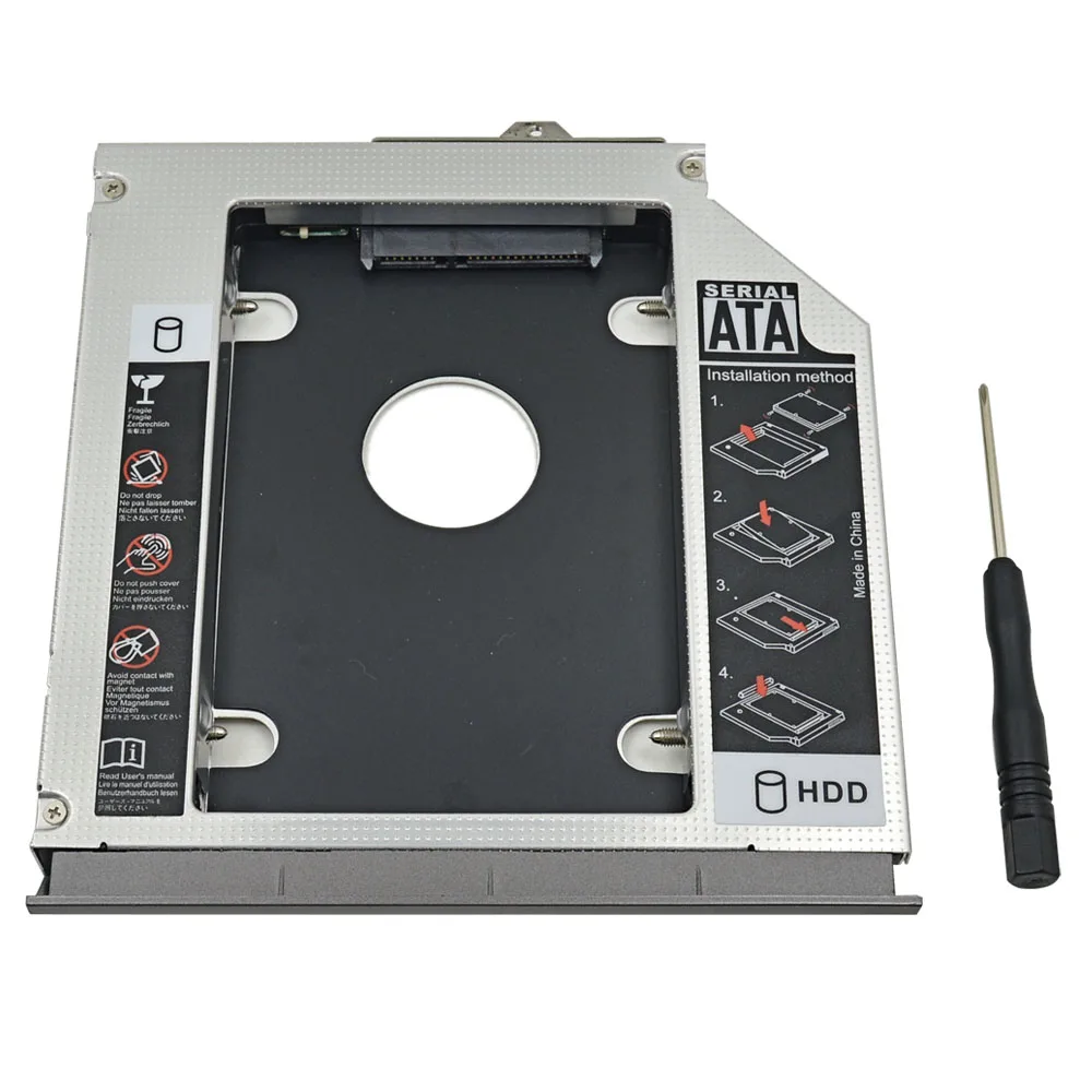 Алюминиевый 2-ой HDD Caddy 12,7 мм SATA 3,0 2," SSD HDD Box адаптер для hp Compaq 6530B 6535B 6730B 6730S 6735B 6735S DVD optibay