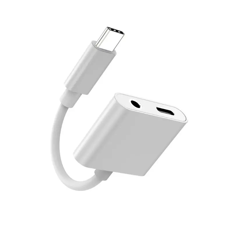 2 в 1 быстрая зарядка гарнитура адаптер type-C USB-C 3,5 мм Цифровой аудиокабель конвертер для iPad Pro Google, HTC huawei Essential