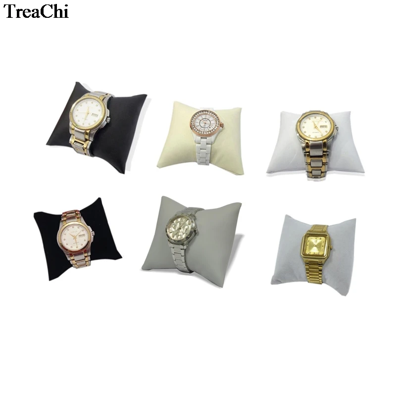 

Direct Sale Medium Jewelry Display Cushion Leatherette Velvet Watch Bracelet Chain Bangle Pillow Cushion Holder Stand 8 Choice