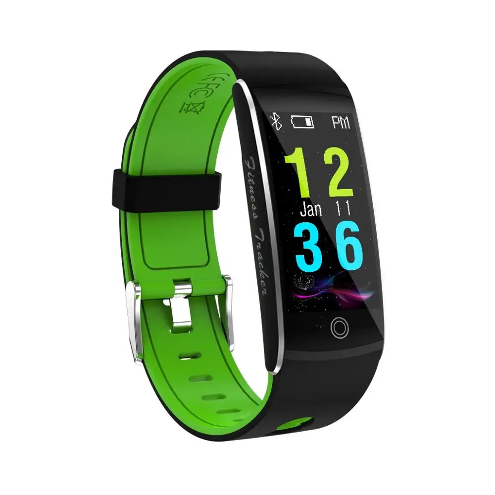 F10 Смарт-часы пульсометр кровяное давление кислород фитнес-трекер IP68 Водонепроницаемые плавательные Часы Android IOS для iphone 6 7 x P20 - Цвет: green
