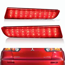 Для 2008- Mitsubishi Lancer Красный Светодиодный отражатель заднего бампера тормозной светильник EVO Evolution Outlander Sport