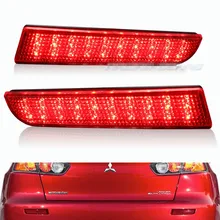 Голубой почвы BAY для 2008-2014 Mitsubishi Lancer красный объектив светодиодный задний бампер отражатель Стоп лампа EVO ЭВОЛЮЦИЯ outlander Sport