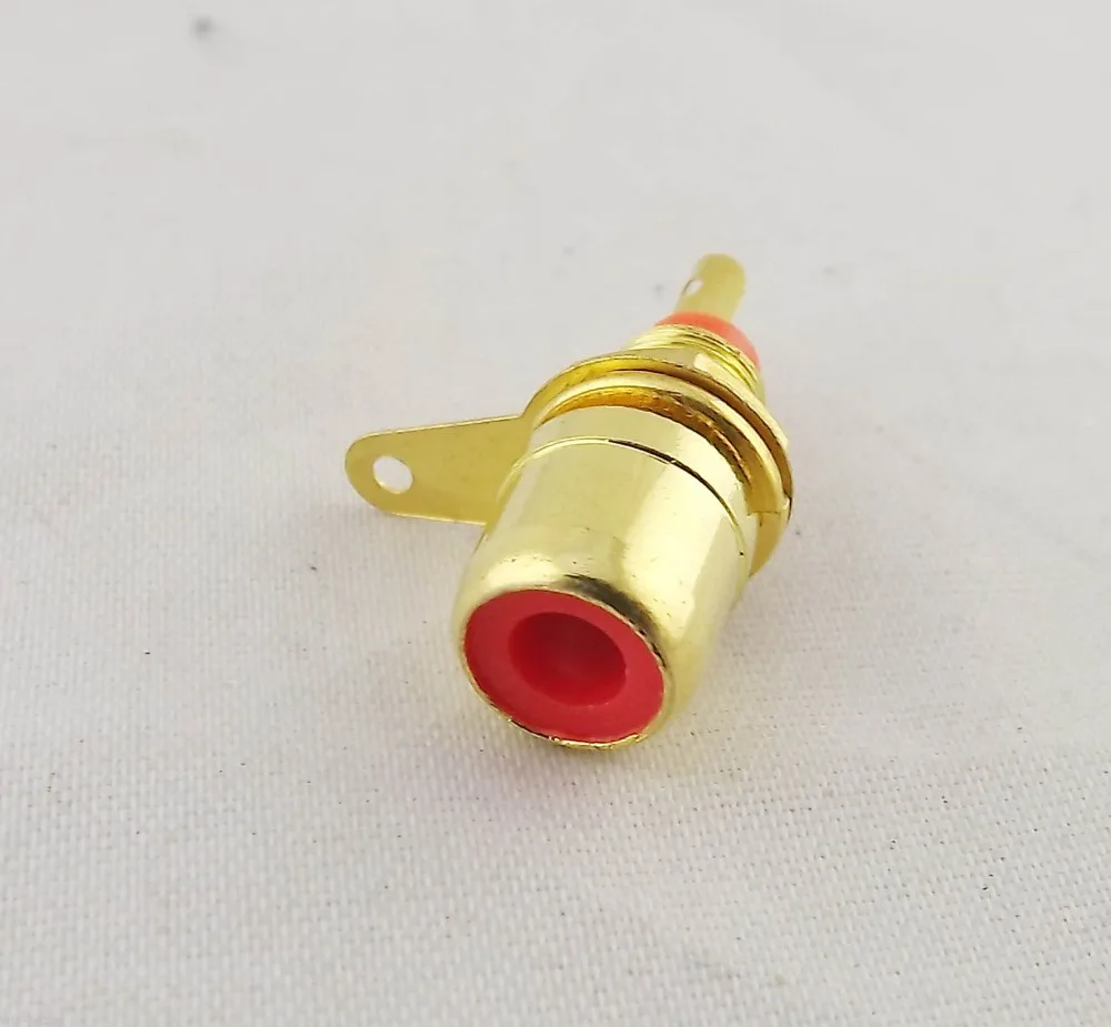 

100pcs Gold RCA Phono Female Chassis Screws Panel Mount Socket Metal Connector Red&Black&Yellow&White