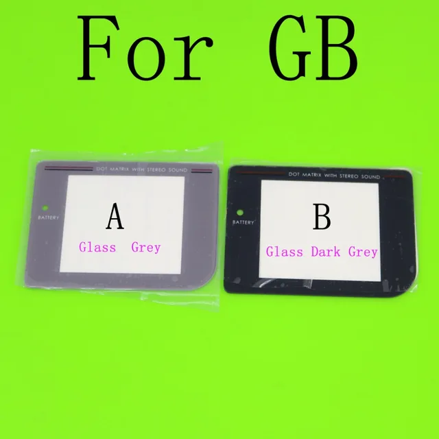 glass dmg 01 play it loud dark grey replacement screen lens gameboy screen size