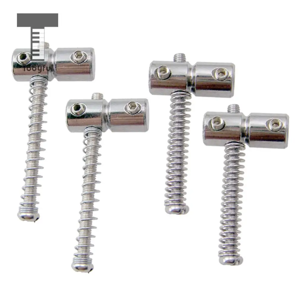 Tooyful 4x Electric Bass Fixing String Bridge Saddle Zinc Alloy for Replacement Parts