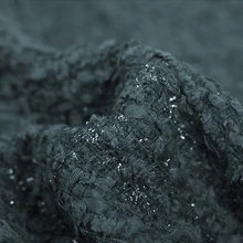 150 см шириной 460 г/м вес, мягкая трикотажная Черно-синяя блестящая акриловая полиэфирная ткань для осени и весны, платье, пальто, куртка DE644