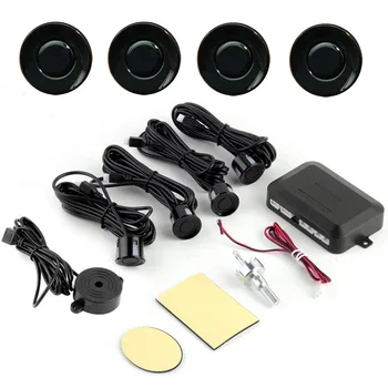

4 Sensors Monitor Auto Reverse Backup Radar Detector System Kit Sound Alert BIBI sound Alarm Indicator DC12V Car Parking Sensor