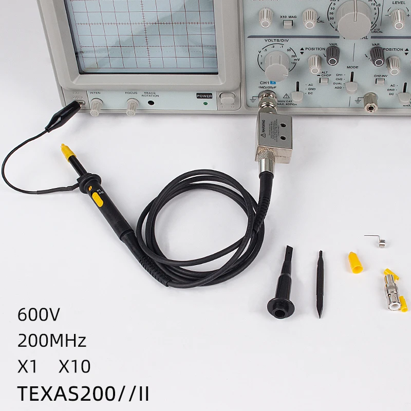Соединитель зонда осциллографа части зонда TEXAS200 пропускная способность 200 МГц 600 в зажим и аксессуары - Цвет: TEXAS200 200MHz 600V