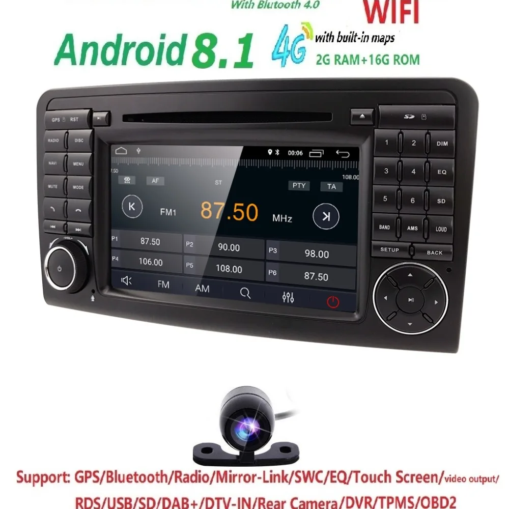 Clearance 7"2Din Android 8.1 CAR DVD player For Mercedes Benz ML GL CLASS W164 ML350 ML500 X164 GL320 AutoRadio GPS Stereo 2G+16G Wifi SWC 2 Clearance 7"2Din Android 8.1 CAR DVD player For Mercedes Benz ML GL CLASS W164 ML350 ML500 X164 GL320 AutoRadio GPS Stereo 2G+16G Wifi SWC 2