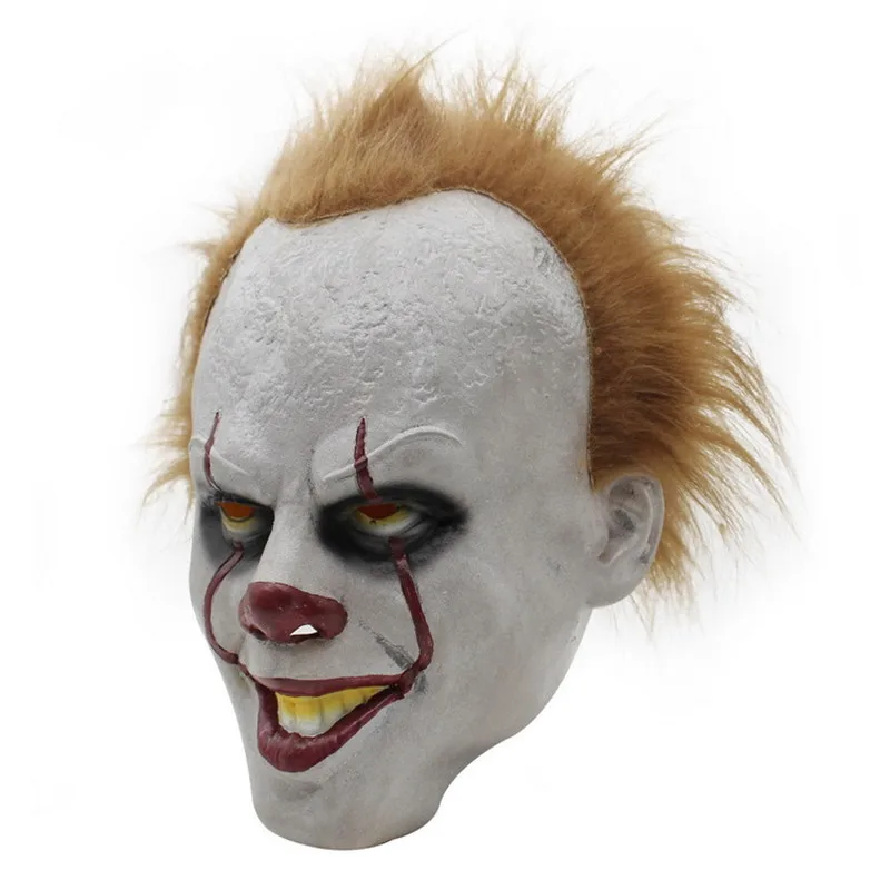 Фильм это: вторая часть косплей костюм Стивен Кинг это пеннивайз страшная маска костюм Джокера женщины мужчины Хэллоуин вечерние Костюмы Клоуна
