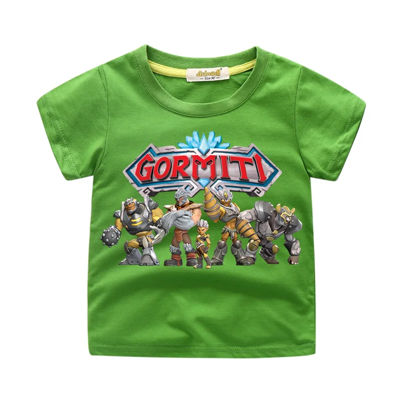 Children Gormiti Games Clothing T-shirts Boy Girls White Casual Summer Tshirts Costume Kids Tee Tops Baby 100%Cotton Shirt WJ197 (8)