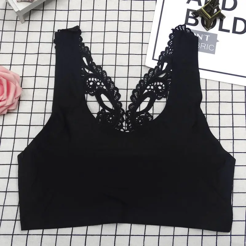 Wide Shoulder Strap Back Hollow Underwear Embroidery Detachable Chest Pad Braletta Chinese Style Bar Wide Shoulder Strap Back Hollow Underwear Embroidery Detachable Chest Pad Braletta Chinese Style Bar
