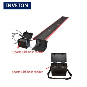 

4 channel uhf rfid sports reader high performance with software multi tags 500tags with tag test sample for timing solution