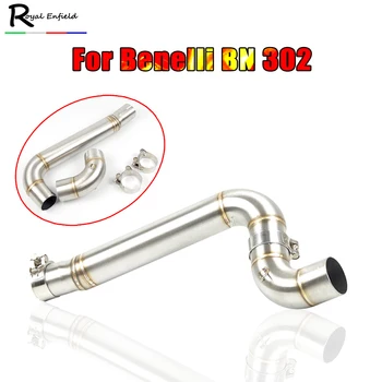 

For Benelli BN 302 Stainless Steel All Years BN302 high quality Motorcycle Full System Exhaust Mid Link Pipe Motorbike