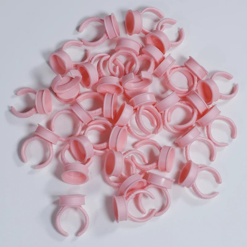 500 шт Розовый одноразовый Anel Batoque микроблейдинг тату чернила кольцо колпачок Пигментные чашки контейнер для клея держатель Прививка ресниц Средний