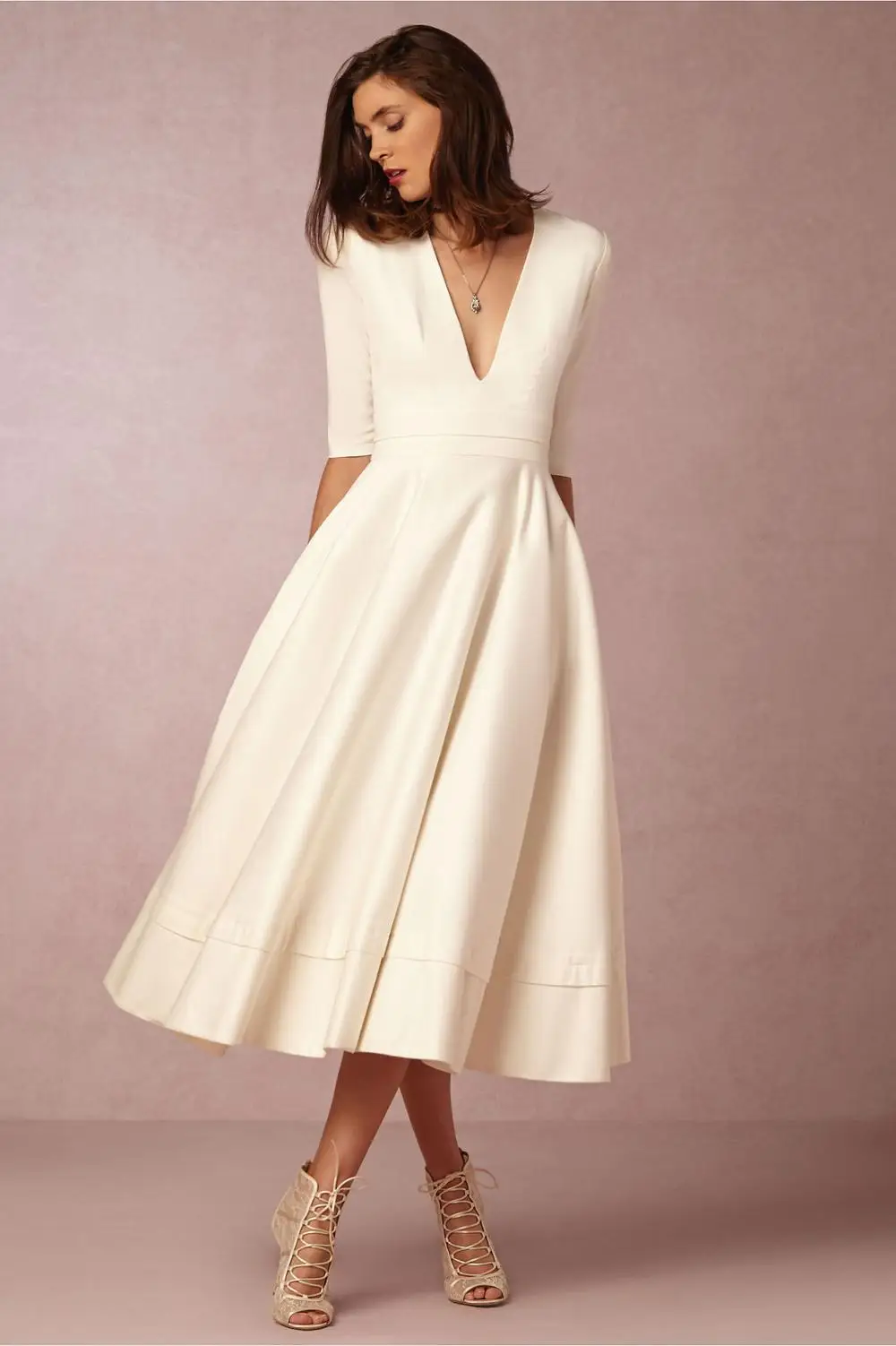 Платье размера плюс 3XL женское платье летнее высококачественное новое сексуальное однотонное платье с v-образным вырезом модное тонкое платье средней длины - Цвет: Белый
