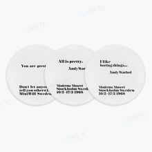 Скандинавский стиль минималистичный черно-белый Warhol цитаты керамические подставки офисный подарок креативные домашние аксессуары для кухни с барной стойкой коврик