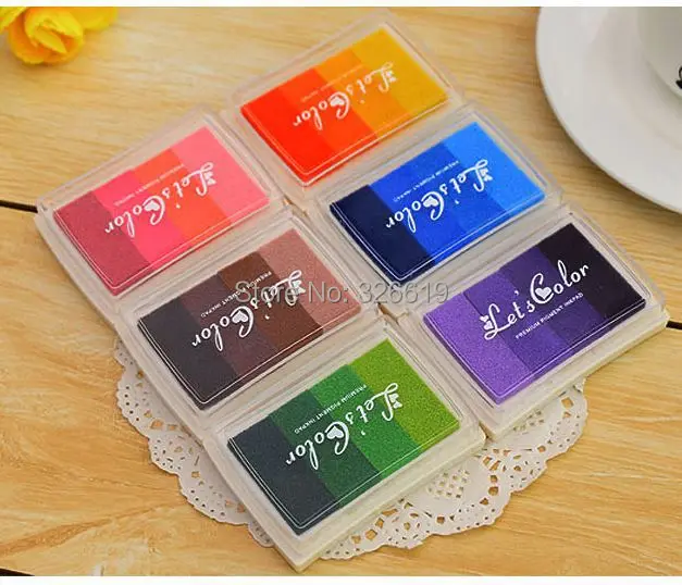 

Stationery lets color gradient multi-colored inkpad multicolour inkpad let's color premium pigment inkpad