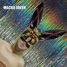 Костюмы для рейва «Burning Man», аксессуары для королевы на Хеллоуин, Украшенные шипами, маска Банни, праздничная одежда, наряды для сцены, шоу