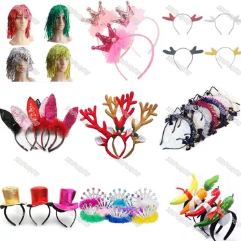 

Women Girl Headwear Bunny Ears Headband Cat Hair Hoop Hairband Birthday Party decorations Favors Christmas Halloween