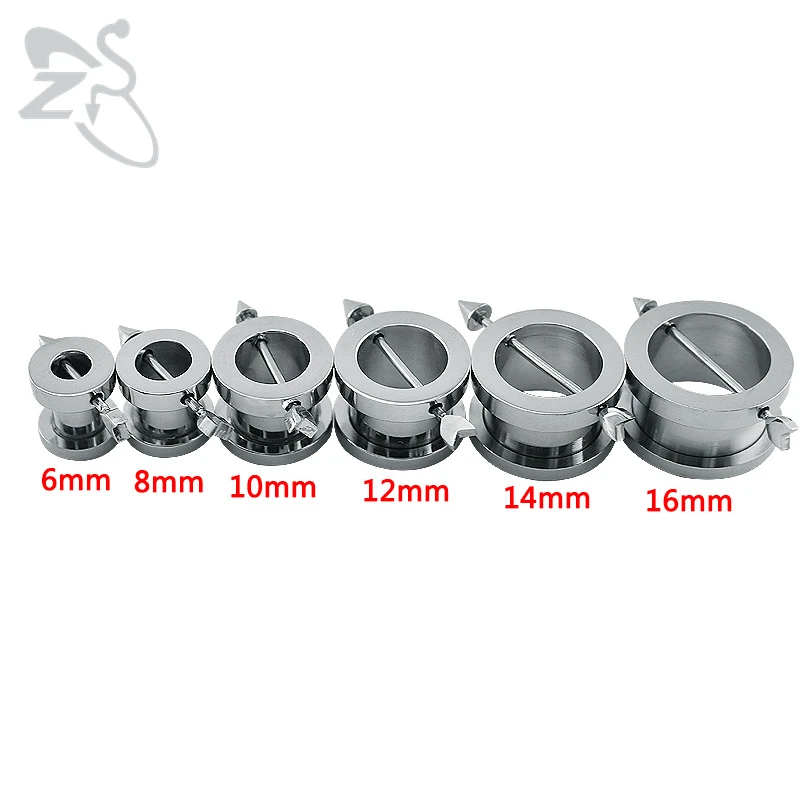 6-16 мм Тоннели беруши расширители для ушей из нержавеющей стали ушные носилки пробки и тоннели человек пирсинг телесный тоннель ушные Носилки 6 мм