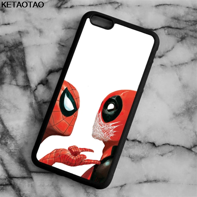 KETAOTAO Человек-паук Дэдпул телефонные чехлы для iPhone 4S 5C 5S 6 6S 7 8 Plus X Samsung S7 NOTE чехол