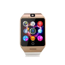 Q18s Support Bluetooth Smart watches NFC SIM GSM Video camera Support Android/IOS cell phone Sport Smartwatch