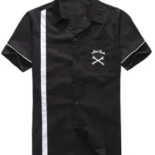 Стиль Топ брендовая хлопковая рубашка с вышивкой Hot-Rod рокабилли хип-хоп винтажные 40s американские вечерние рубашки для ужина