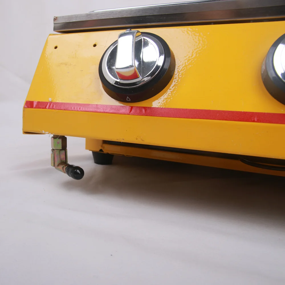 GZZT Gas BBQ Grill Infrared Grill Smokeless LPG Barbecue Grill Kitchen Tools For Outdoor Home Picnic Glass/Steel Shiled Yellow