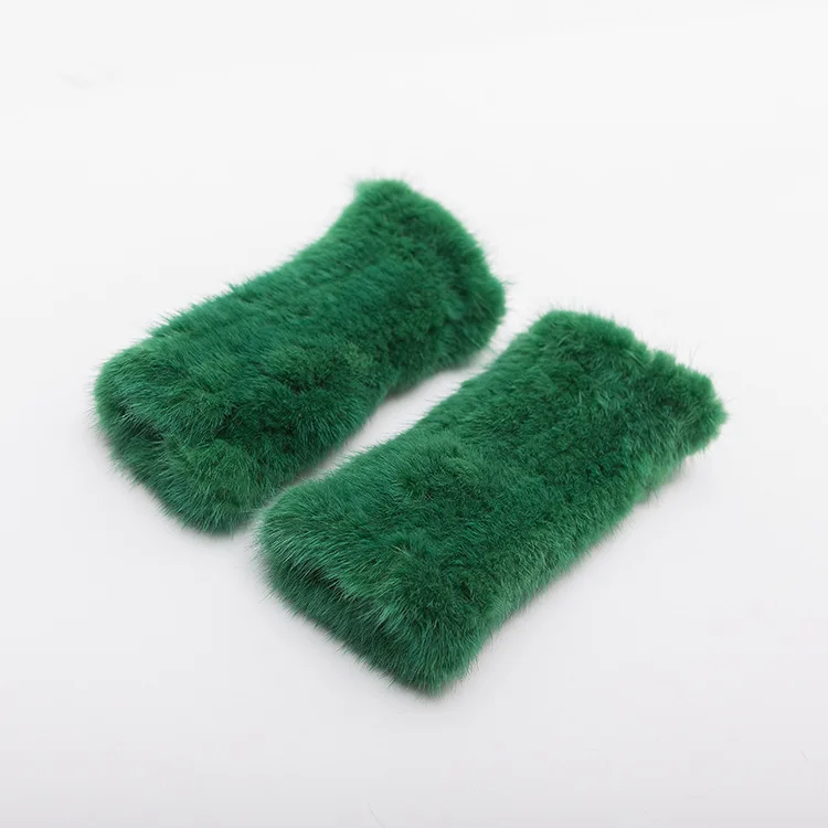 Luxury good quality Winter mink fur gloves for women Knitted Mink Fur Fingerless Genuine Gloves 2017 New Wome (8)