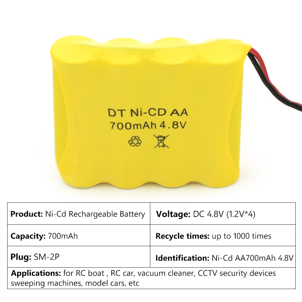 1/2/4/8 шт. 4,8 V 700 мА/ч, NI-CD дистанционного Управление игрушки электрические игрушки безопасности электрические игрушки батарейки АА батареи группы