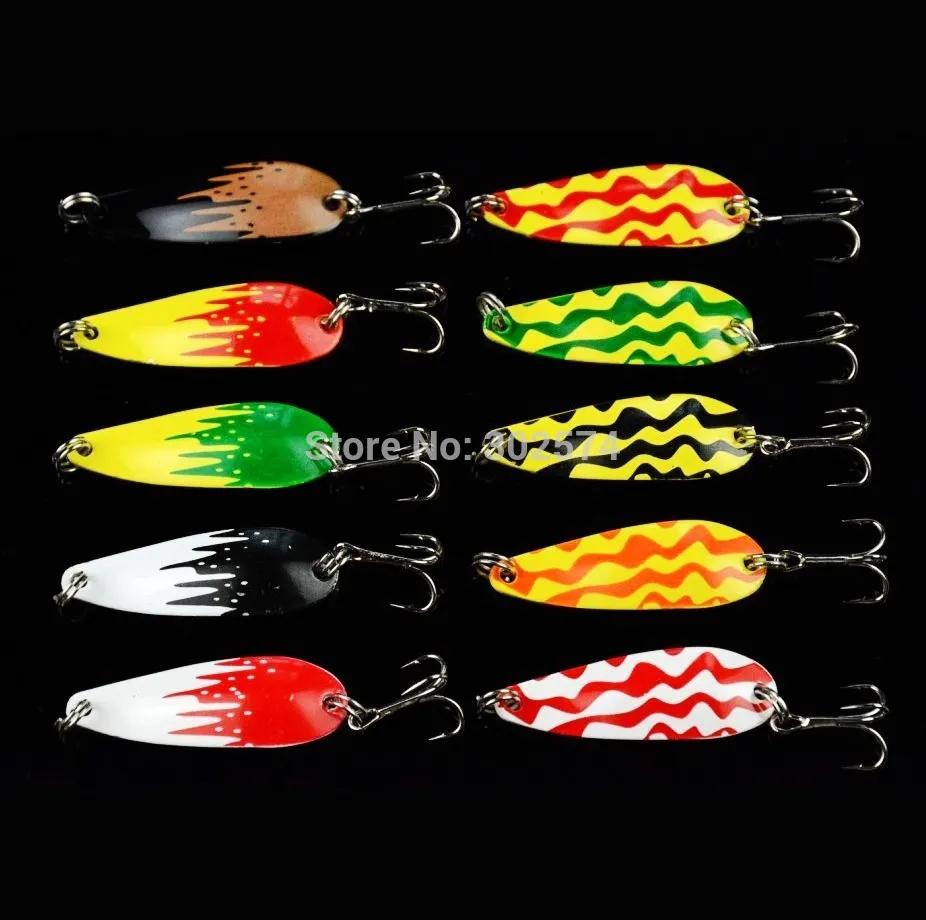New Spoon Fishing lures fish baits spinner blades fishing tackle metal