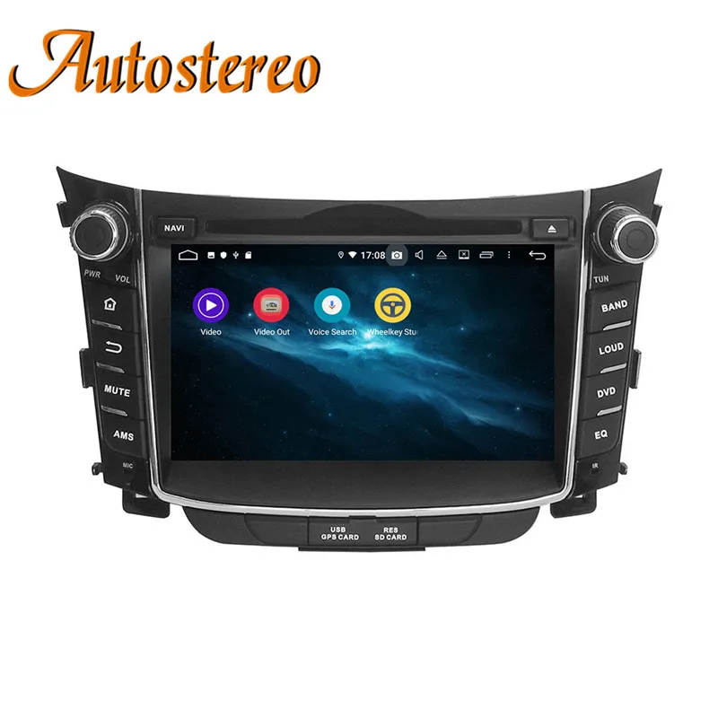 DSP автомобильный dvd-плеер Android 9 комплект с gps-навигатором для hyundai I30 Elantra GT 2012+ Мультимедиа Радио магнитола авто стерео