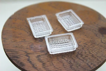 

New 1:12 dollhouse miniature 3 Pcs Mini Fruit snack Tray doll accessories Kitchen toy for forest animal family collectible Gift