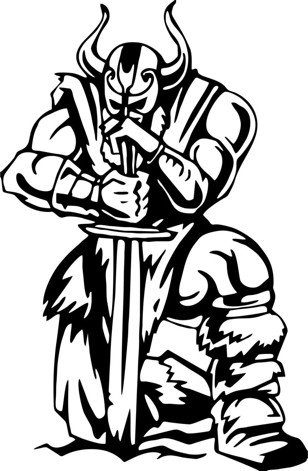 Виниловая наклейка на окно для автомобилей Viking Warrior Norsemen боевой меч|Наклейки