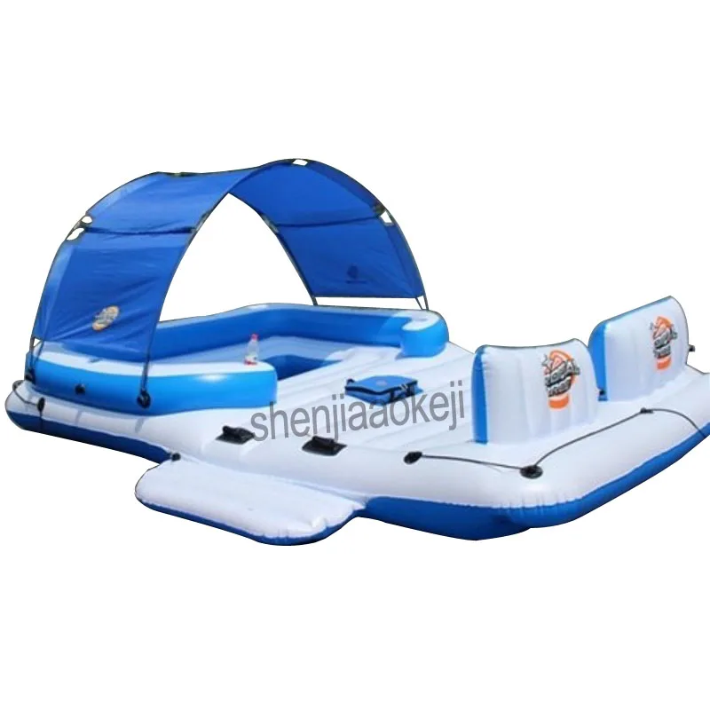 Sunshade boat floating bed Oversized 6-8person inflatable floating sea drifting adults home floating row Sunshade floating bed Sunshade boat floating bed Oversized 6-8person inflatable floating sea drifting adults home floating row Sunshade floating bed
