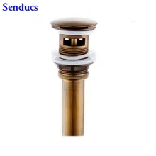 senducs слив раковины ванной комнаты с твердой латунной сливной раковины для антикварной раковины ванной комнаты слив