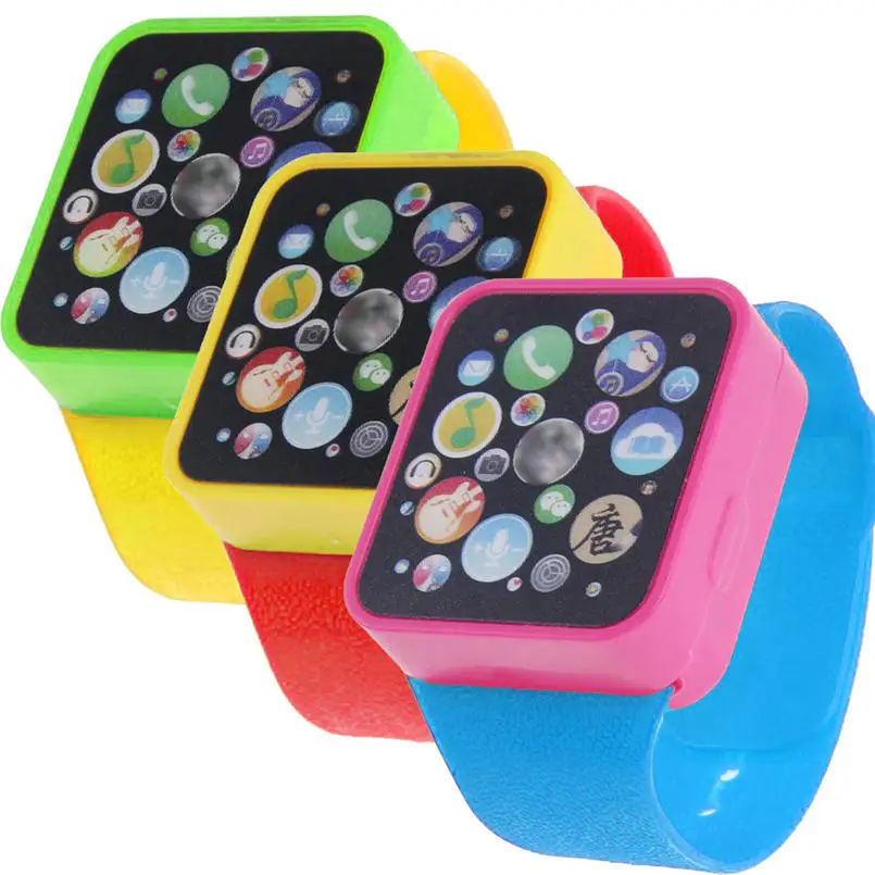3 вида цветов Для детей раннего образования игрушки наручные часы 3D Сенсорный экран Музыка Smart обучение ребенка Лидер продаж подарки на