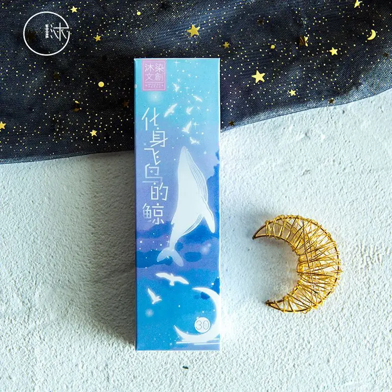 30 шт./упак. милые киты книга Закладка бумага закладки рекламные подарочные канцелярские принадлежности Bookmarks для книг закладки книг