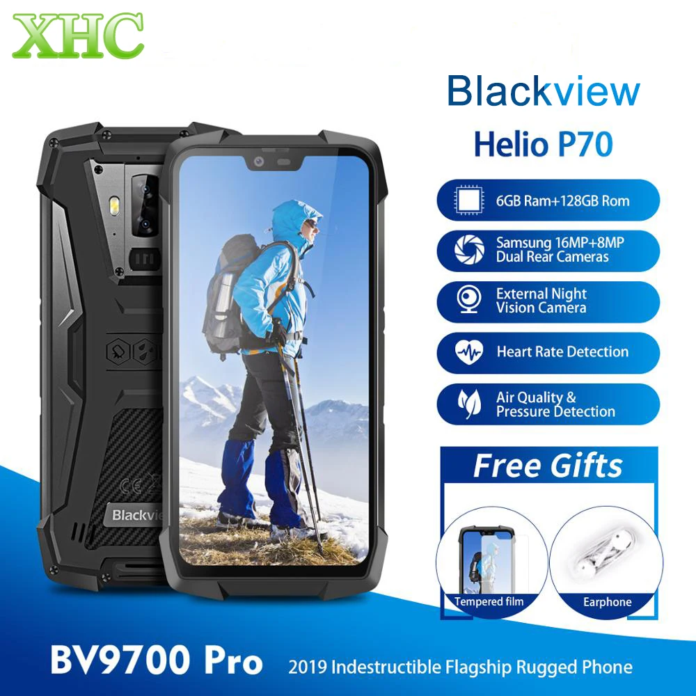 

Dual 4G Blackview BV9700 Pro Android 9.0 5.84'' Mobile Phone Helio P70 6GB+128GB IP68 Waterproof Dual SIM Fingerprint Smartphone