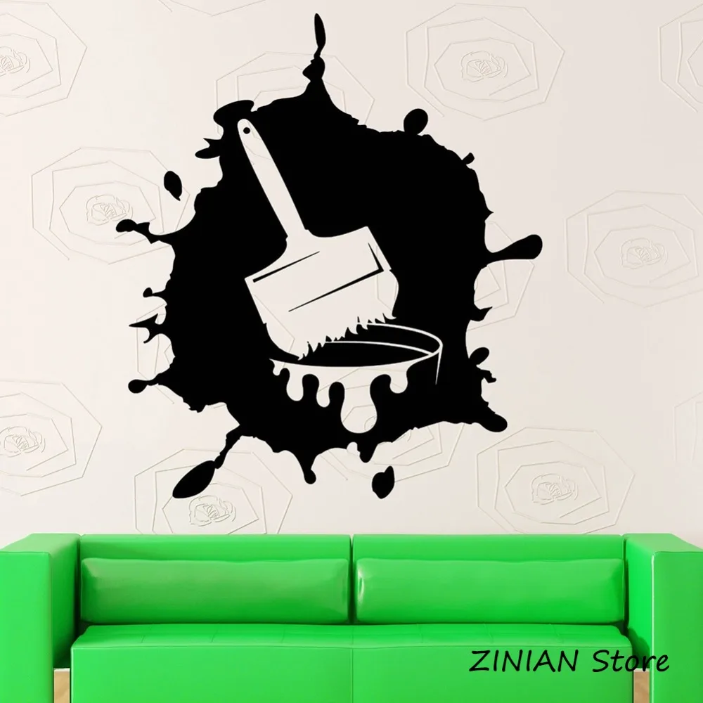 Paint Vinyl Wall Stickers Modern Art Room Decor Self Adhesive Vinyl