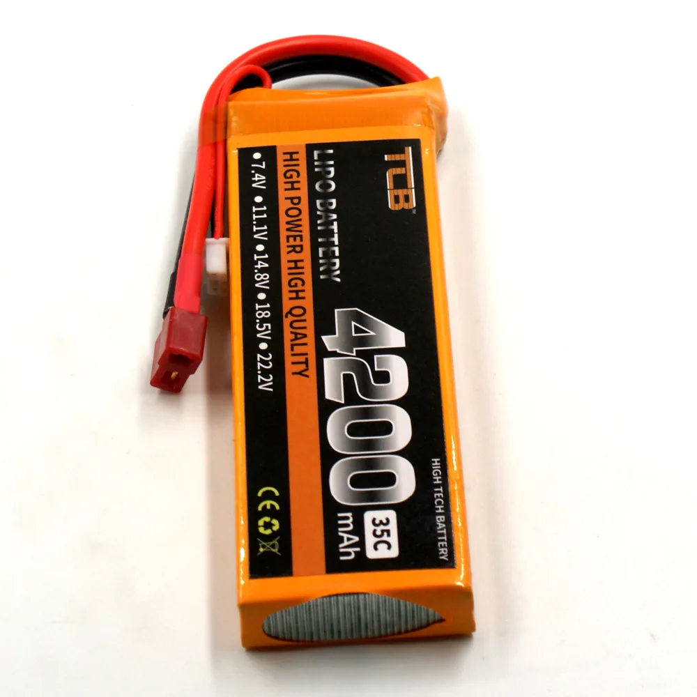 

TCB RC Drone LiPo Battery 7.4V 4200mAh 35C Max 70C 2S For RC Airplane Model Aircraft Car Boat Batteries LiPo 2S Free Shipping